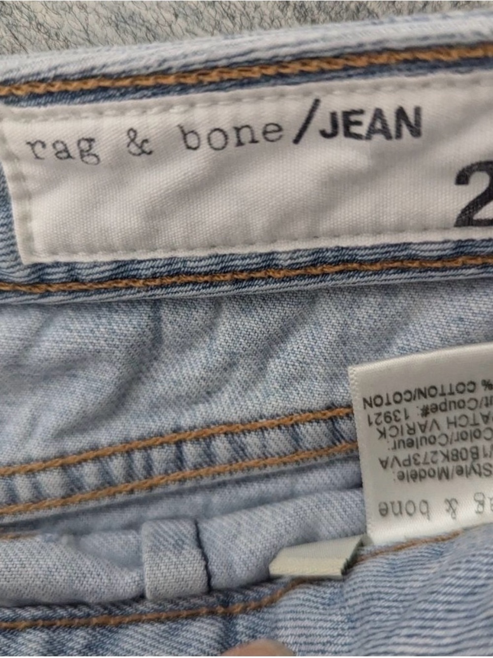 Rag & Bone denim Santa cruise mini skirt contrast pocket - Picture 5 of 5